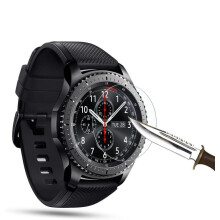 Cosantóir Scáileáin Gloine Tempered atá Cruthúnas Pléascadh, Sciath Hidrofóbach agus Oleafóbach Glantach don Samsung Gear S3Frontier/Classic,
