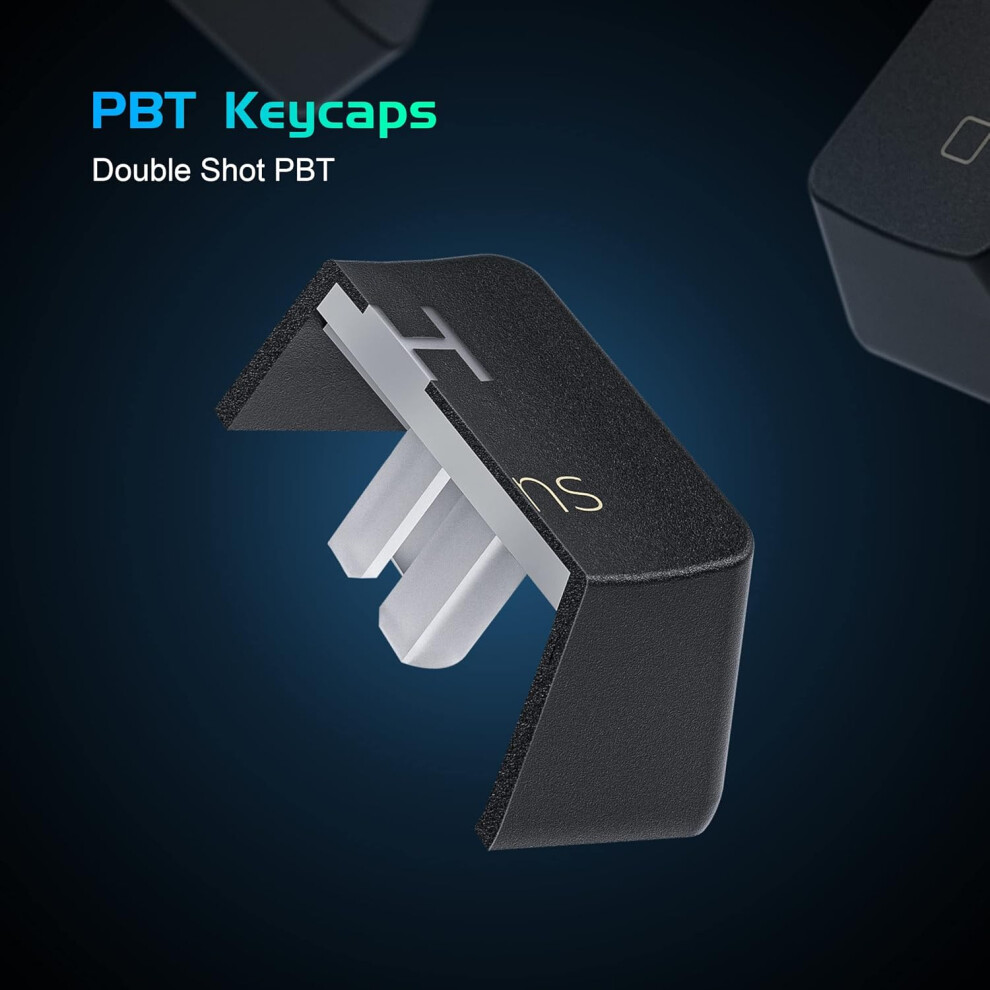 60% Mechanical Gaming Keyboard, Compact Design, Hot-Swappable Pbt Keycaps With Extra-Thick Walls For Durability And Texture, Customizable Rgb 9128293847063