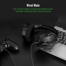 Immersion Masterpiece: Surround Sound Wireless Gaming Headset with Multi-platform Compatibility, Ultra Low Latency, for PS5, PS4, PC, Mobile Devices,