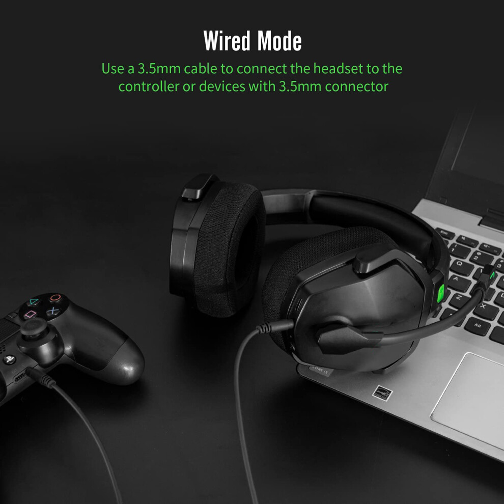 Immersion Masterpiece: Surround Sound Wireless Gaming Headset With Multi-Platform Compatibility, Ultra Low Latency, For Ps5, Ps4, Pc, Mobile Devices, 9128293846950
