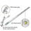 (Λευκό 50cm) 220V CN Plug Αισθητήρας Κίνησης Λάμπα Ντουλάπας LED Μπάρα Φωτισμού 4