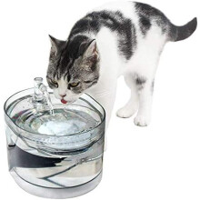 Pet Oasis: Ultraleiser Wasserbrunnen mit sichtbarem Wasserstand, 2,6 l/88 oz Fassungsvermögen, automatischer Haustier-Trinkbrunnen mit 5-lagiger