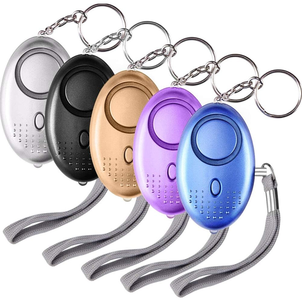 Personal Alarms With Led Lights, Loud Siren Sound 140Db Security Alarm Keychain For Outdoor Activities (5 Pieces) 9004841722610