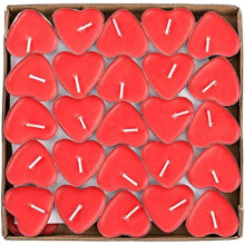 Smokeless Candles For Romantic Decorations, Heart Shaped Unscented Tea Lights In Eco Friendly Wax, Perfect For Dinner Home And Wedding Parties