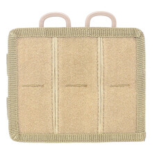 Mesh Attachment Panel For Camping And Hunting, Snaps Strap, D Rings, Hook And Loop, 15.5x13cm, Khaki