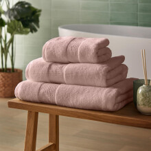 Silentnight Luxury Cotton Hand Towel - Luxuriously Soft & Super Absorbent Deep Pile Towel - 100% Cotton BCI - Textured Waffle Border Hand Towel - 90 x