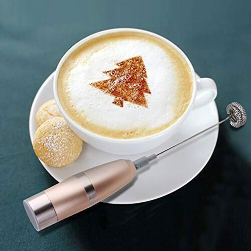 Ηλεκτρικό μίξερ χειρός για αφρόγαλα με σύρμα 23,5x4cm ροζ χρυσό