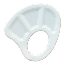 Plastic Palette Miniature Finger Painting Mixing Tray-White