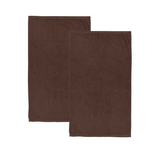 Catherine Lansfield Catherine Lansfield Quick Dry Cotton 90x140 cm Bath Sheet Pair Chocolate 2