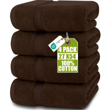 Utopia Towels - 4 Piece Bath Towels Set (69 x 137 CM) - Premium 100% Ring Spun Cotton - Quick Dry, Highly Absorbent, Soft Feel Towels, Perfect for