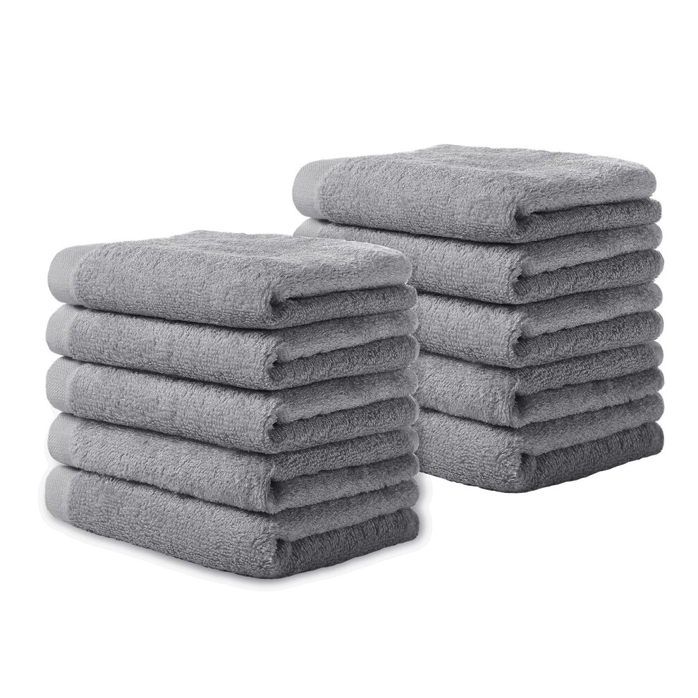 Bamboo Face Cloths 10 Pack Baby Wash Cloths Towel Set For Bathroom-Hotel-Spa-Kitchen Multi-Purpose Face Towels Fingertip Towels & Washcloths Yoofoss