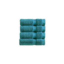 Christy Chroma Face Cloths Set | Pack of 4 | Soft Velvety Smooth Bathroom Flannels | Bold and Bright | Face and Body Wash Cloths | 100% Cotton | Vivid