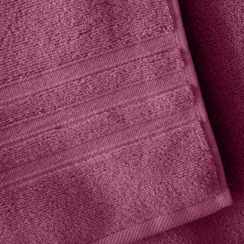 Catherine Lansfield Catherine Lansfield Zero Twist Cotton 90x140cm Bath Sheet Pair Raspberry 1