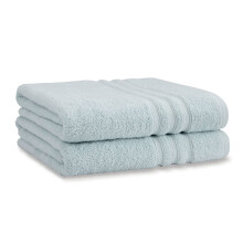Catherine Lansfield Zero Twist Cotton 90x140cm Bath Sheet Pair Duck egg Blue