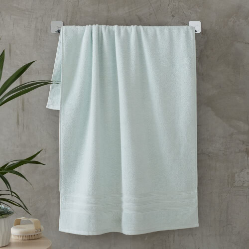 Catherine Lansfield Catherine Lansfield Zero Twist Cotton 90x140cm Bath Sheet Pair Duck egg Blue 1