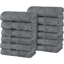 Superior Cotton Face Towels/Washcloth Set of 12, Home Essentials, Quick Dry, Luxury Bathroom Accessories, Basic Towels, Spa, Salon, Hotel, Resort,