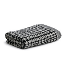 m?ve Bath Towel, 85% Baumwolle / 10% Viskose aus Bambus-Zellstoff / 5% Leinen Nature/Black, 80 x 150 cm