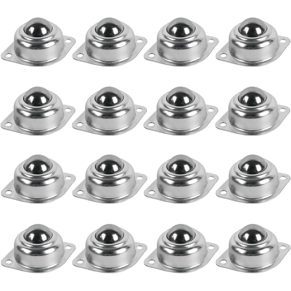 Roller Ball Bearings 16Pack, 360Degree Rotation Universal Ball Castors, Carbon Steel, 1Inch, For Furniture 9426802367898