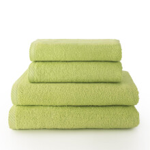 Top Towel - Plus - Large Bath Towels - Bathroom Towels - 2 Hand or Sink Towels + 2 Bath Towels - 100% Cotton - Lime