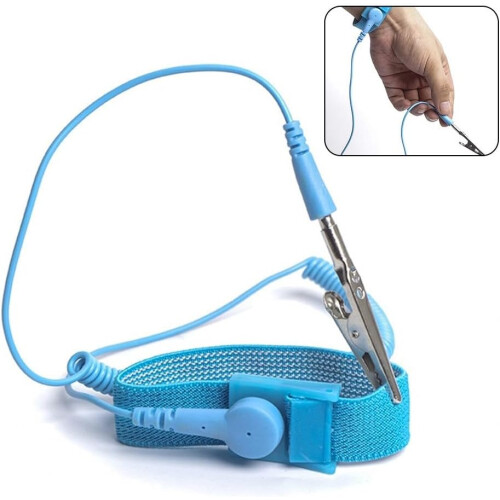 Static dissipative wrist strap, 1.8meterlong band, protects electronic components. 2
