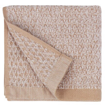 Everplush Diamond Jacquard Wash Cloth Set, Polyester, Khaki, 6 x Washcloth (13 x 13 inches), 6