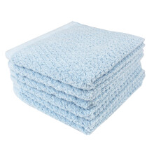 Everplush Diamond Jacquard Washcloth 6 Piece in Aquamarine