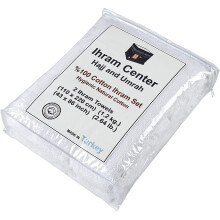 Ihram Ehram Ahram for Men for Hajj and Umrah - 2 Towels - Hygienic Natural 100% Cotton Towels 110 x 220cm