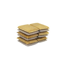 Superio Metallic Non-Scratch Scrubbing Sponges 12 Pack 6 Silver 6 Gold