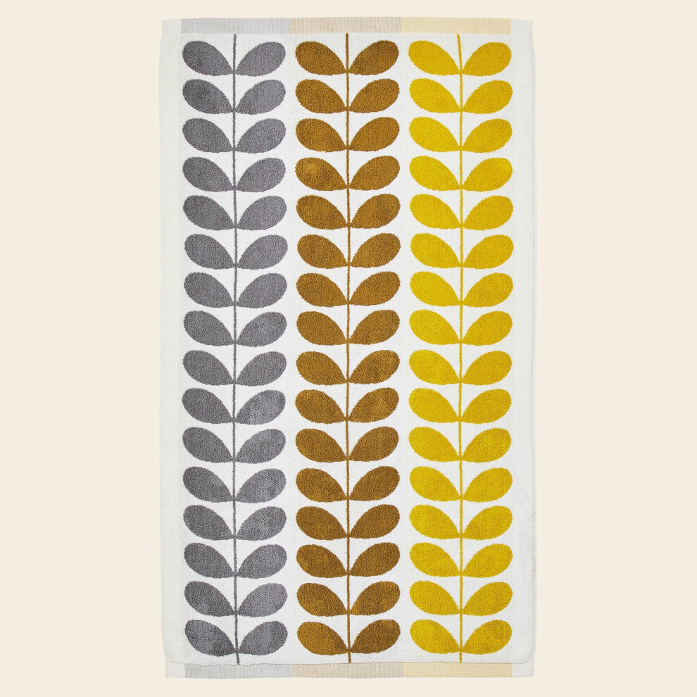 Orla Kiely Trio Stem Dune Towelsbathroom Linen: Bath Towel, 70X125cm Grey