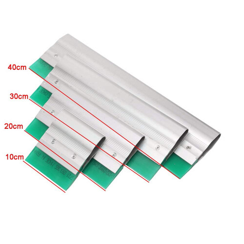 Ergonomic Aluminum Screen Printing Squeegee Silver Aluminum Handle Rubber Blade 1
