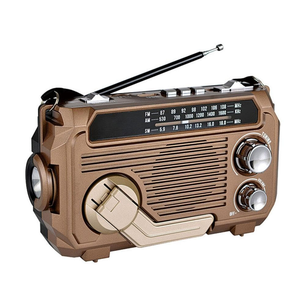 Emergency Solar Hand Crank Radio With Bluetooth 5.2, Fm Am Sw, Usb And Tf, 57Mm Speaker Outdoor 9189345115103