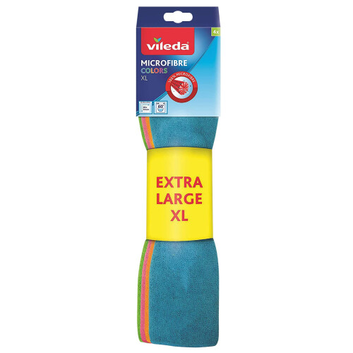 Vileda Vileda Set of 4 XL Colored Microfiber Cloths