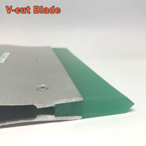 Ergonomic Aluminum Screen Printing Squeegee Silver Aluminum Handle Rubber Blade 2