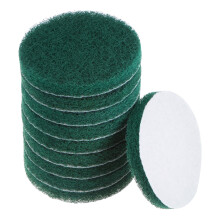 sourcing map 10pcs Drill Power Brush 5 inch Tile Scrubber Scouring Pads 180-240 Grit for Bathroom Kitchen Household Cleaning