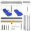 Cement Self-Levelling Tools, Large Defoaming Roller for Self-Levelling Floors with Removable 1.6m Long Extended Handle Notched Squeegee and Spiked 1