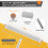 Cement Self-Levelling Tools, Large Defoaming Roller for Self-Levelling Floors with Removable 1.6m Long Extended Handle Notched Squeegee and Spiked 4