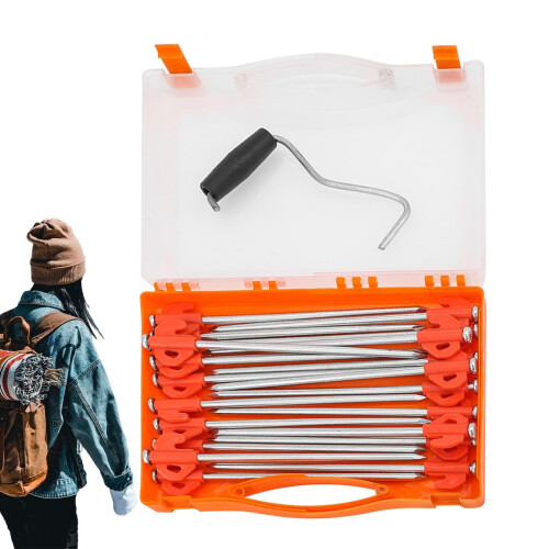 Grounding stakes with PEG remover, storage case  20x thickened metal