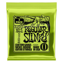 Regular Slinky Nickel Wound Electric Guitar Strings (Pack of 3) 1046 Regular (10–46) 3Pack