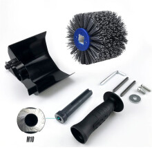 Handgeführte Linearpoliermaschine, Winkelschleifer-Umrüstgriff für 120x100x19mm Drahtziehscheibenbürste M10