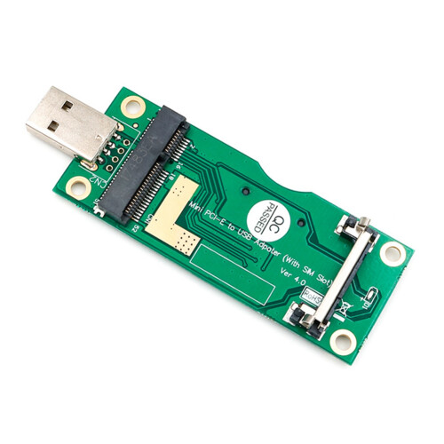 Mini PCI-E to USB Adapter with SIM 8Pin Card Slot 2