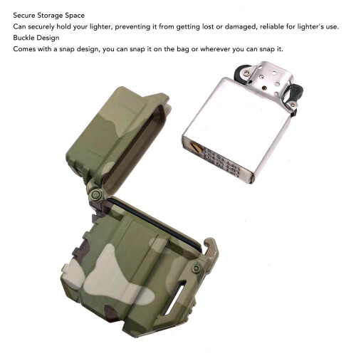 Secure Snap Design Nylon Lighter Storage Oil Proof CP Color Case 2