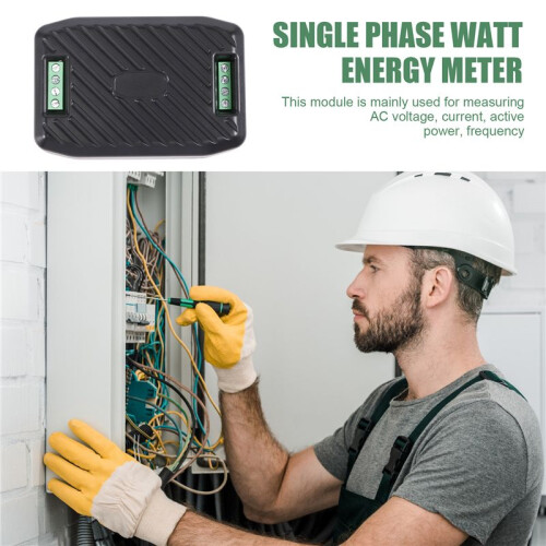 Peacefair AC Single Phase Watt  Meter RS485 Modbus 220V 100A Voltage Current Frequency Power Factor Kwh Meter with Split CT&USB 1