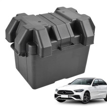 Waterproof Battery Box, Marine Battery Storage, Portable Battery Box, Ventilated RV Battery Tray, Automotive Compatible