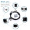 Laptop Lock Cable for Laptop Computer Lock 6x2.5mm Small Keyhole Security Anti-Theft Notebook Padlock 8