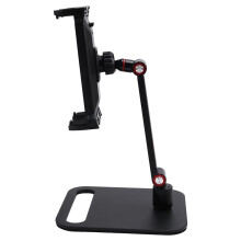 Verstellbarer, tragbarer Monitorständer mit 360-Schwenkarm und Tablet-Halterung, kompatibel mit Tablet-Tischklemmenständer A