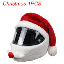 Helmaccessoires: Pluche helm met cartoonprint, beschermende helm, kerst - 1 stuk