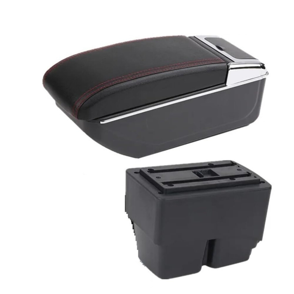 Armrest Storage Box For Fiesta Mk7 20092017 With Doublelayer Console And Retractable Cup Holder 9189345115196