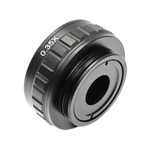 C-Mount-Adapter für Mikroskop, 0,35-fache CCD-Kamera für trinokulare Stereomikroskope, 38-mm-Schnittstelle, vergrößertes Sichtfeld