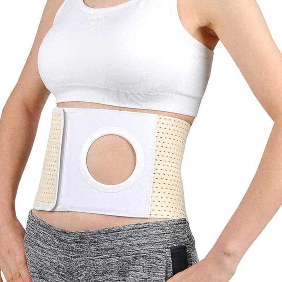 Hernie 0502 Support Belt, Breathable Stoma Bandage, Prevent Parastomal Hernia (M 8 cm)