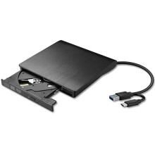 USB 3.0 Externes DVD-CD-ROM-RW-Laufwerkgehäuse, 5 Gbit/S High-Speed 12,7 mm Optisches Laufwerkgehäuse für Laptop-Desktop, Schwarz